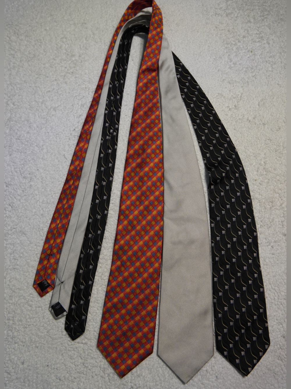 Set of 3 Jos. A. Bank 100% Silk Ties Italian/ USA made & signature collection